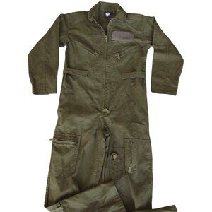 Top Gun Flight Suit Costume Stealth Fighter Pilot Air Military Green Childs M